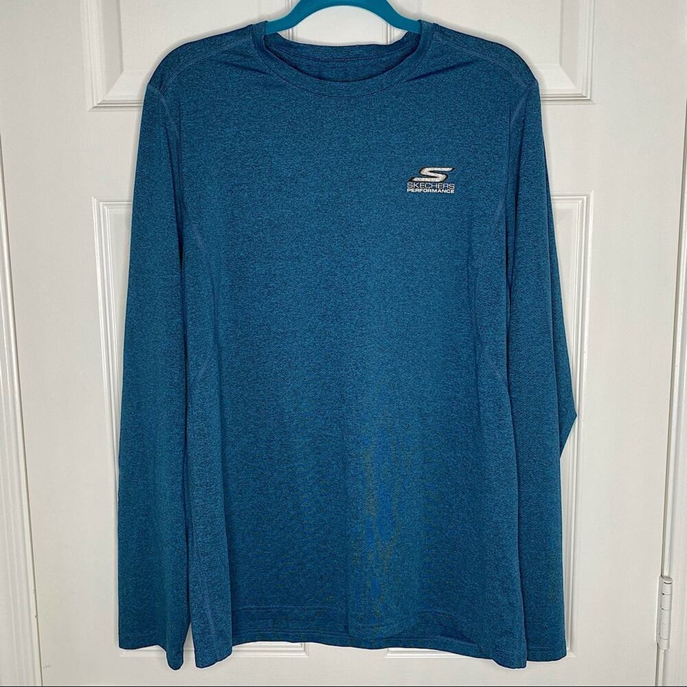 SKECHERS Performance Mens Long Sleeve Crew Neck Athletic Pullover Size Large